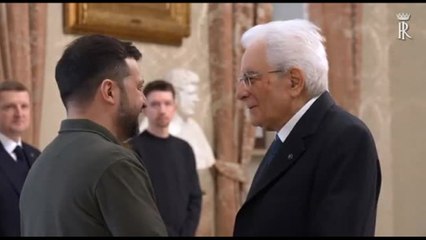 Mattarella riceve Zelensky: sostegno dell'Italia pieno e inalterato