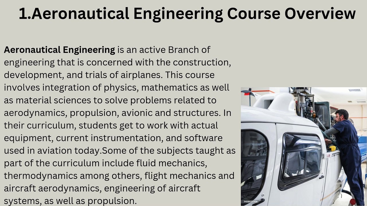Aeronautical Engineering Study, Skills, and Jobs
