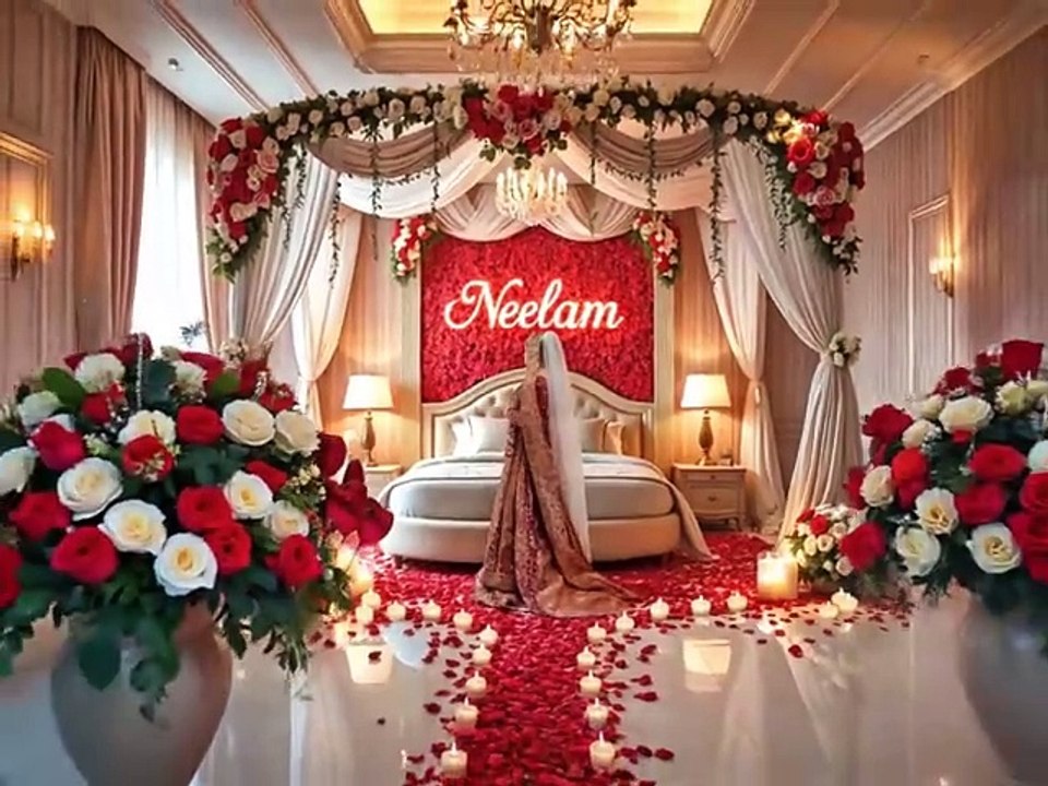 PAKISTANI MOST BEAUTIFUL ACTRESS KI WEDDING NIGHT AND BED ROOM