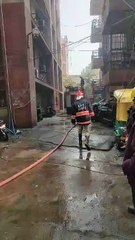 उत्तर पूर्वी दिल्ली के गोकुलपुरी थाने में लगी आग