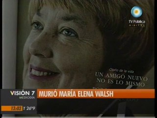 Visión Siete: Murió María Elena Walsh