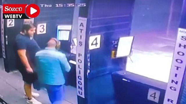 Atış poligonunda intihara kalkıştı! Korku dolu anlar kamerada