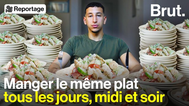 Il mange le même plat tous les jours, midi et soir