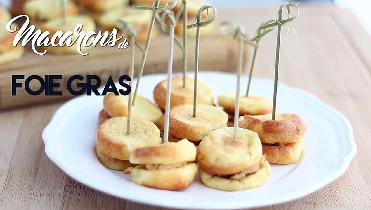 Macarons von gänseleber mit knödeln