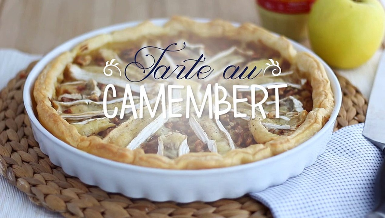 Camembert-torte mit äpfeln