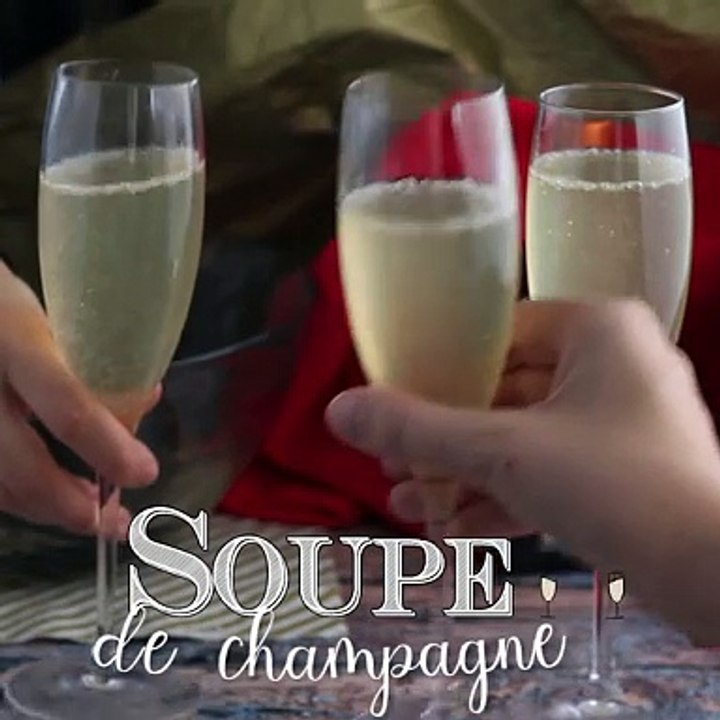 Champagnersuppe, ein festlicher cocktail
