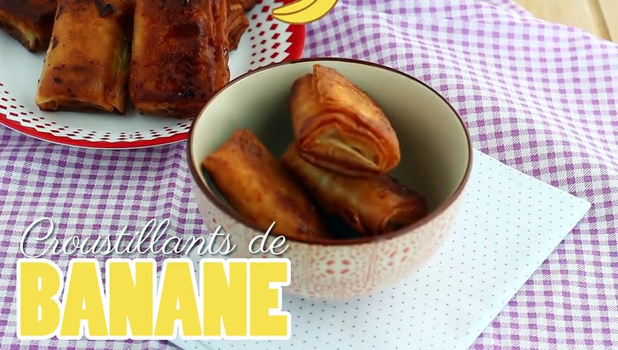 Knusprige bananen mit filoteig