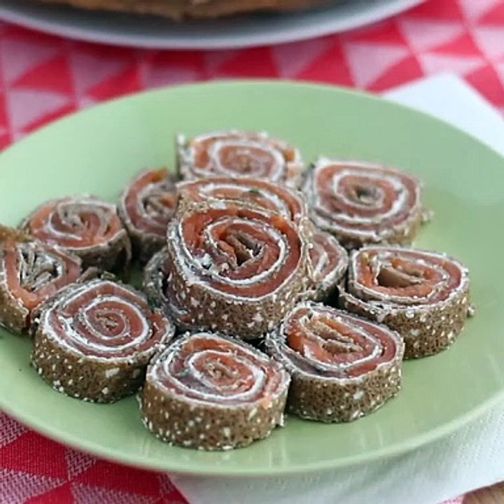 Buchweizenröllchen mit lachs