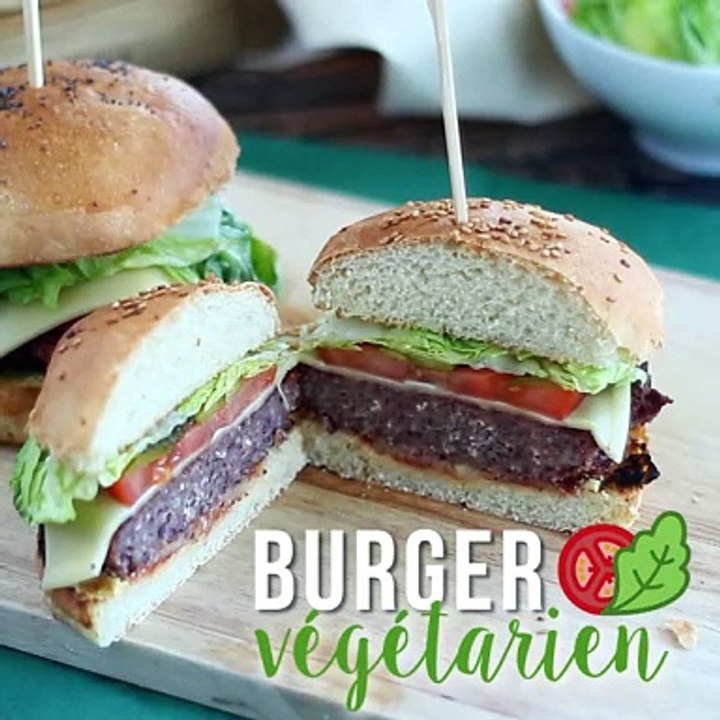 Vegetarischer burger mit roten bohnen