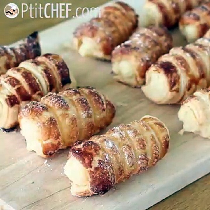 Cannoli mit vanille-patisseriecreme