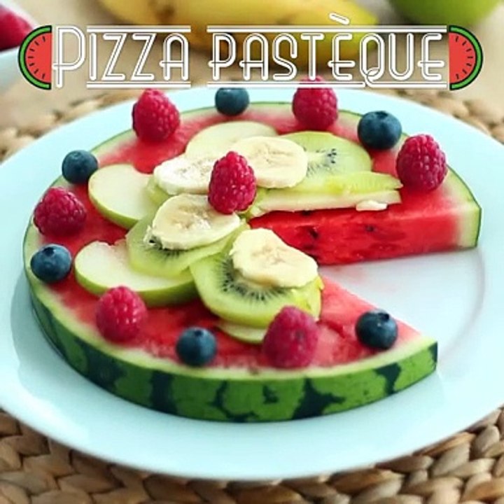 Pizza aus wassermelone