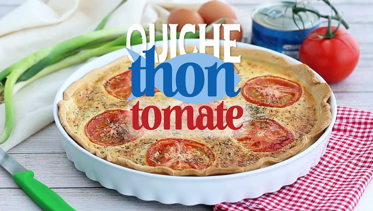 Quiche mit thunfisch und tomate