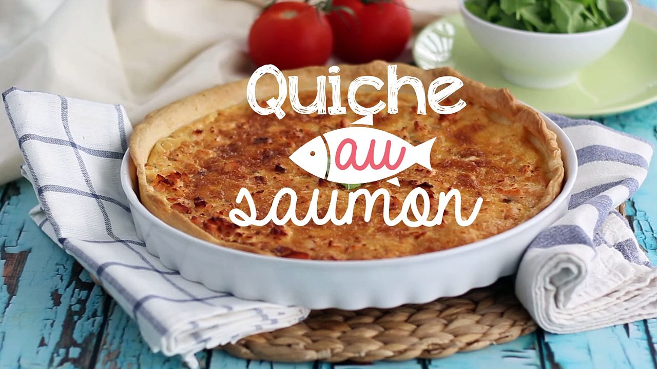 Schnelle und einfache lachsquiche