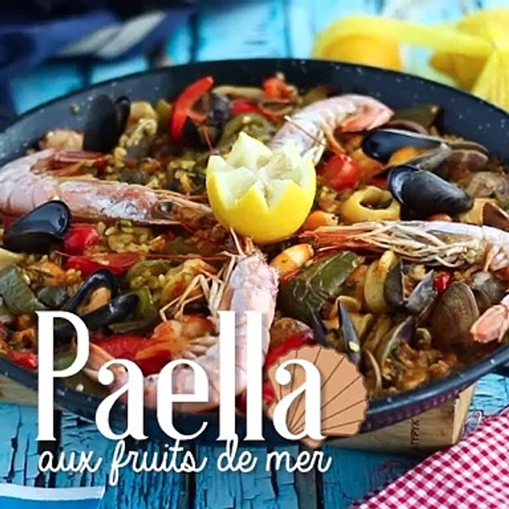Paella mit meeresfrüchten