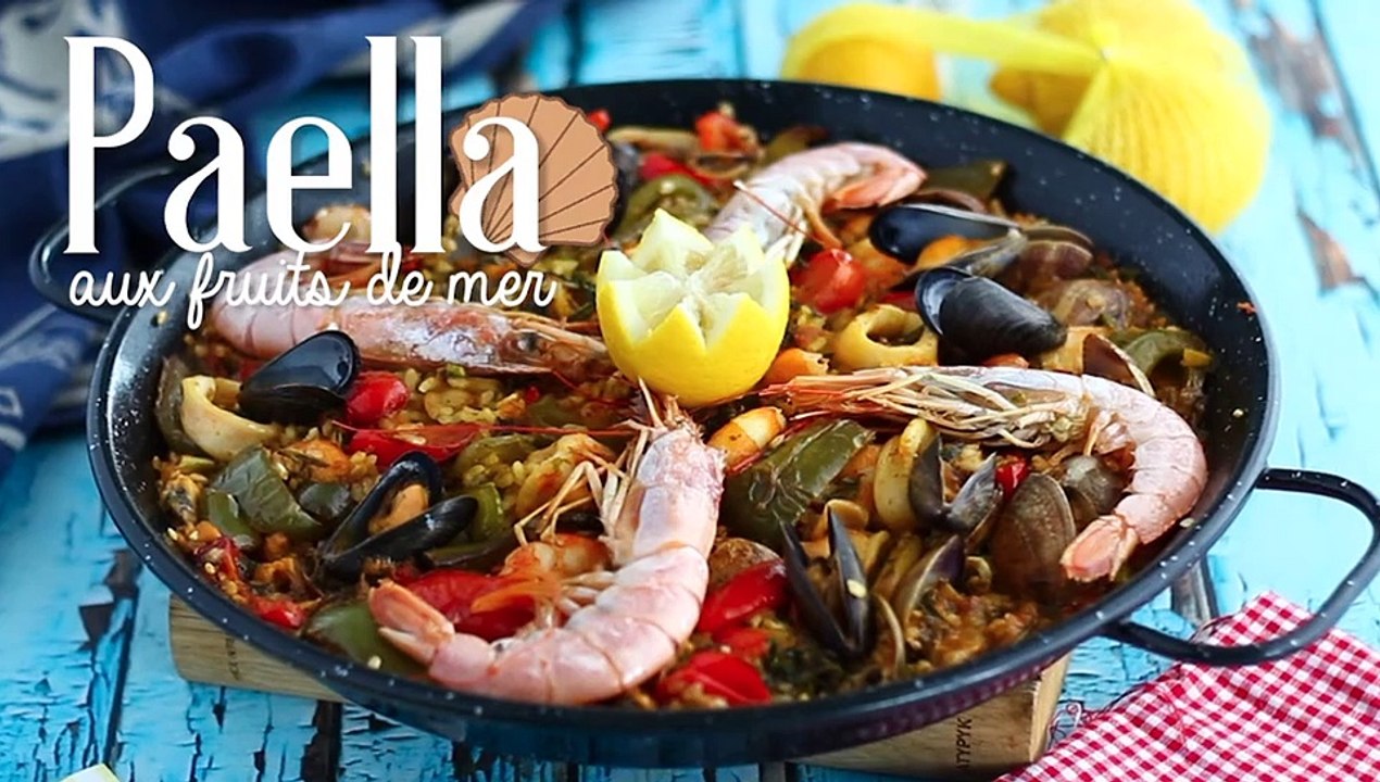 Paella mit meeresfrüchten