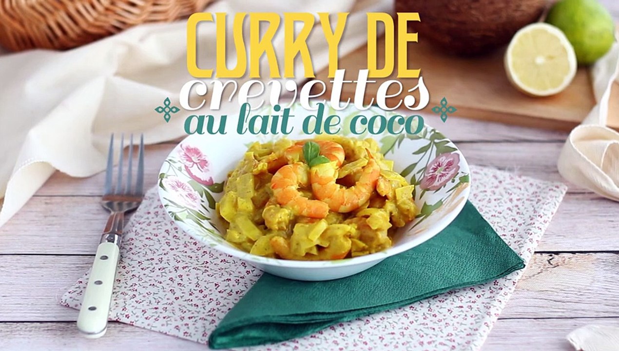 Express-garnelencurry mit kokosmilch
