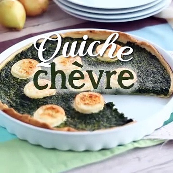 Quiche mit spinat und ziegenkäse
