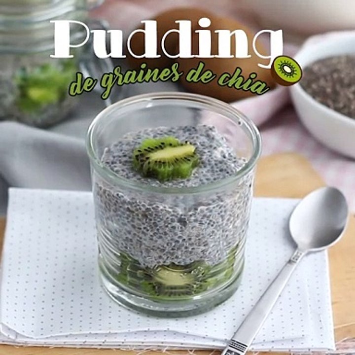 Chiasamen-pudding mit kiwi