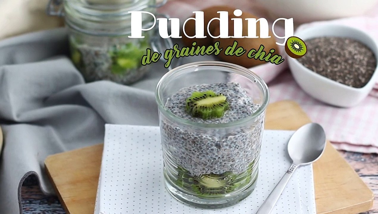 Chiasamen-pudding mit kiwi