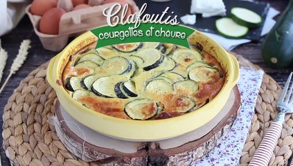 Zucchini-clafoutis mit ziegenkäse