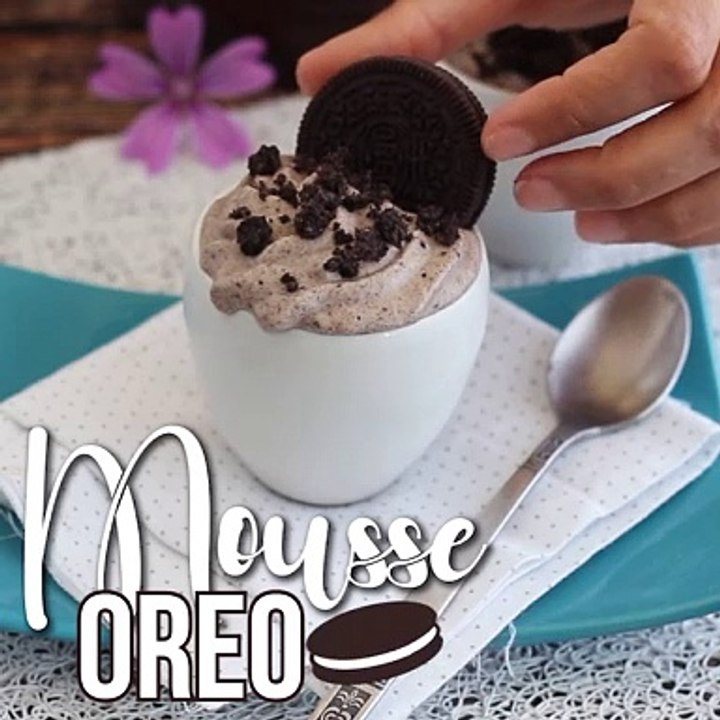 Mousse mit oreo-keksen