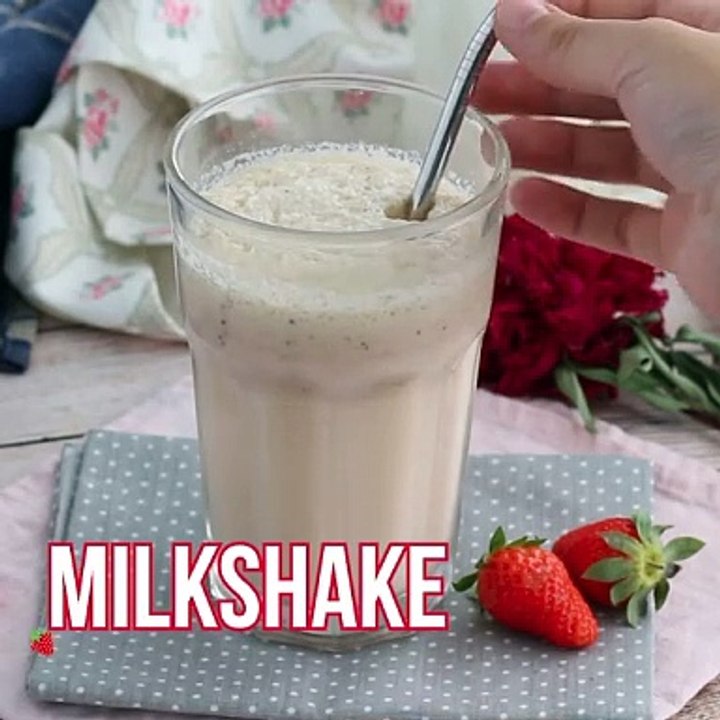 Erdbeer-vanille-milchshake