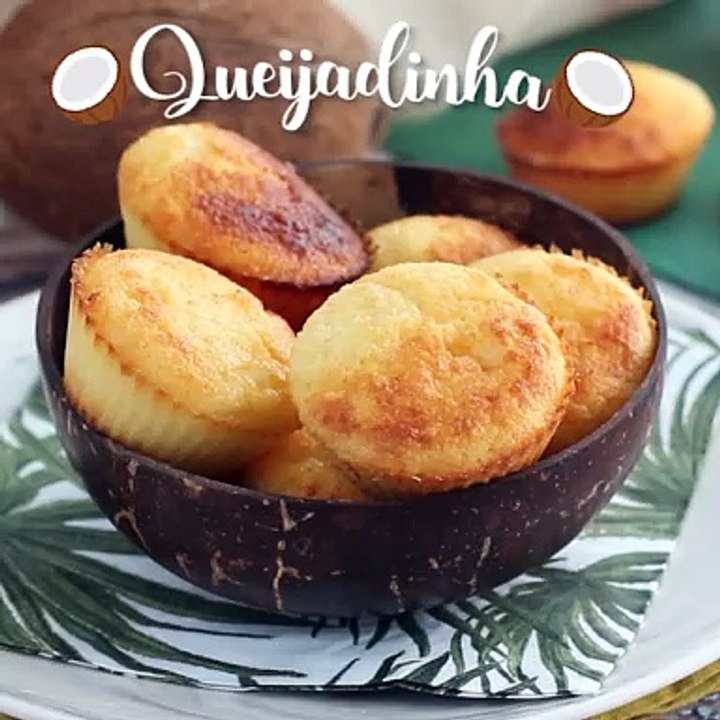 Brasilianische kokosnussmuffins - queijadinhas