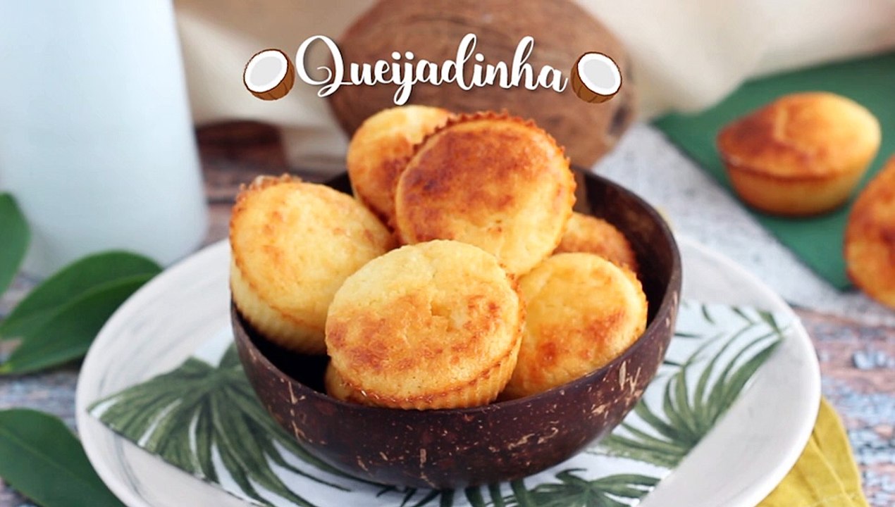 Brasilianische kokosnussmuffins - queijadinhas