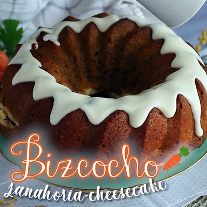 Karottenbiskuit mit käsekuchenfüllung