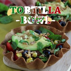 Wie macht man eine tortilla-bowl? der einfache salat ohne geschirr