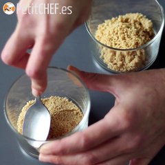 Törtchen aus schokolade und nougat. einfaches rezept