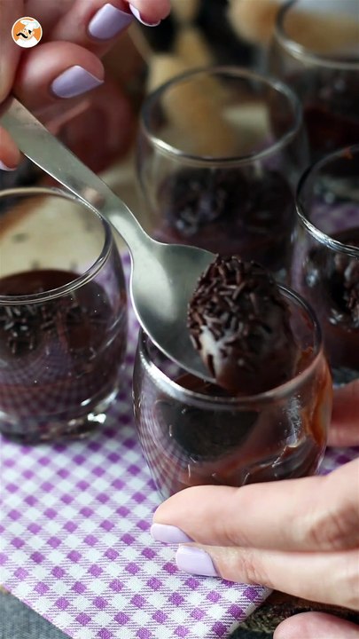 Brigadeiro cream verrines!