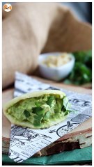 Venezuelan arepas with chicken and avocado - reina pepiada