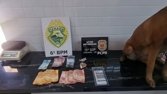 Polícia Civil e Pelotão de Choque detém suspeito, apreendem drogas, dinheiro e munições