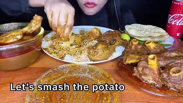 ASMR EATING SPICY CHICKEN CURRY,EGG CURRY,MUTTON CURRY _FOOD EATING_ASMR MUKBANG,spiceasmr