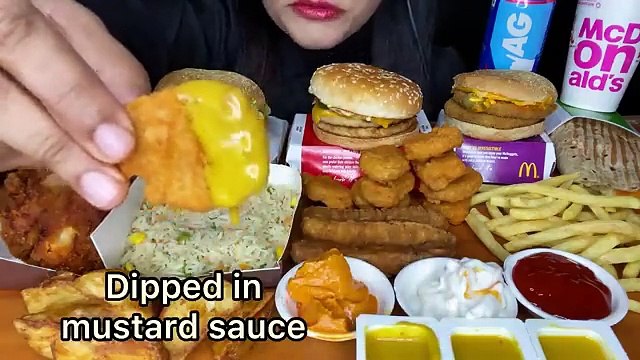 ASMR_MCDONALD S PANEER DOUBLE PATTY BURGER,CHICKEN NUGGETS,SPICY FRIED CHICKEN,MC ALOO TIKKI,FRIES