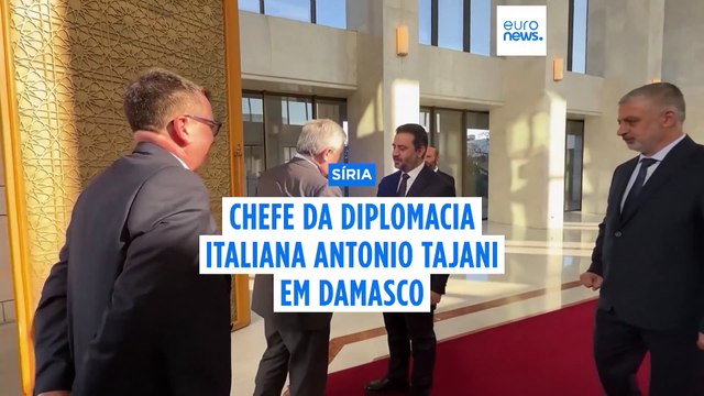 Tajani encontra-se com al-Sharaa em Damasco: Itália deve ser ponte entre a nova Síria e UE