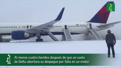 Al menos cuatro heridos después de que un vuelo  de Delta abortara su despegue por falla en un motor