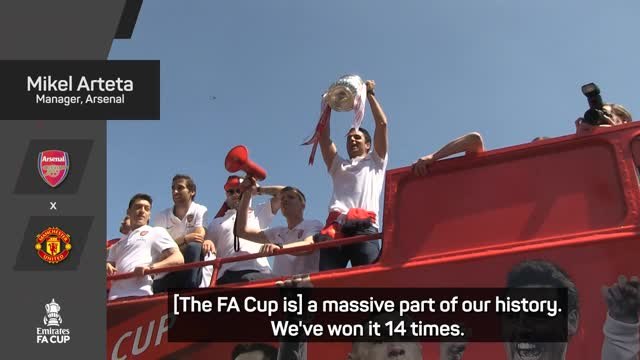 Arteta relishing 'beautiful' Arsenal-Man United FA Cup clash