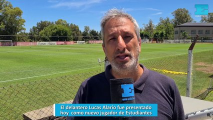 El delantero Lucas Alario fue presentado como nuevo jugador de Estudiantes