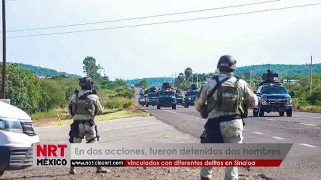 En dos acciones, fueron detenidos dos hombres vinculados con diferentes delitos en Sinaloa