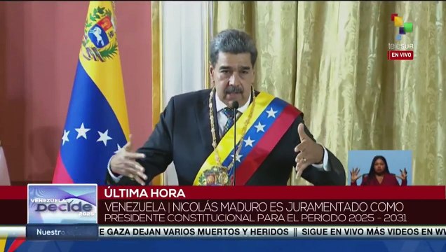 Maduro en su asunción: Un nazi sionista, un sádico social llamado Javier Milei