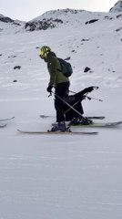 Skiers Collide While Trying to Pass Between Another Skier's Legs