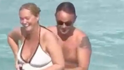 Ant McPartlin and wife Anne-Marie Corbett frolick in sea on Barbados holiday