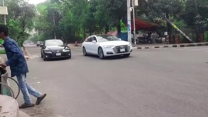 Car Hits Bicycle at Crosswalk Junction