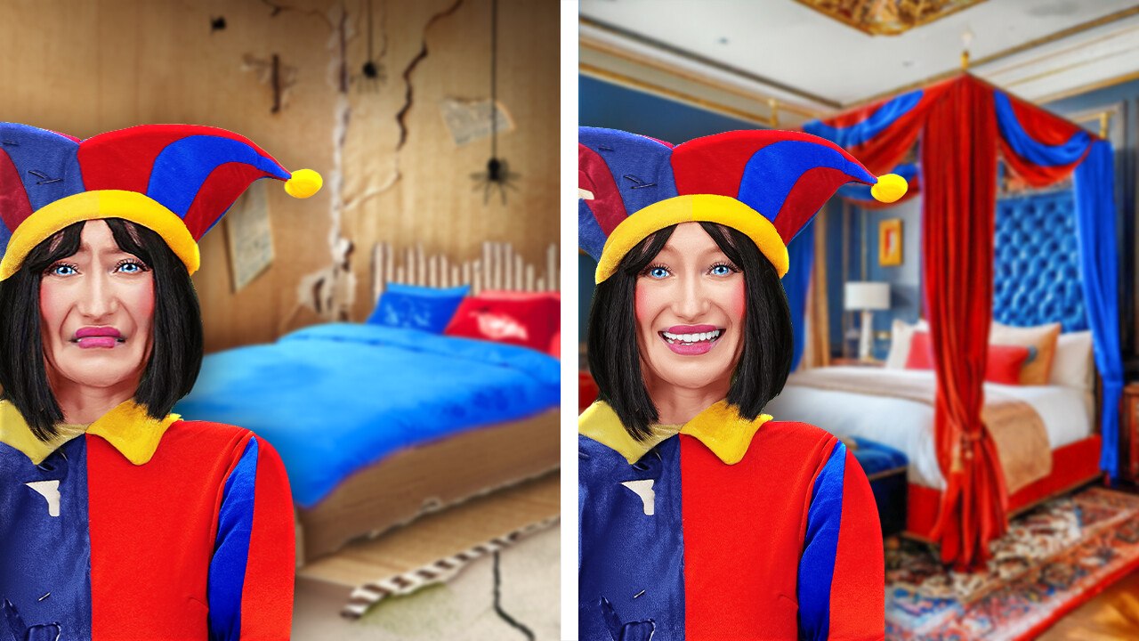 Relooking de maison riche vs pauvre ! Astuces et créations pour les meilleures chambres par 123 GO