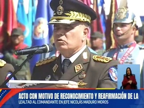 Vpdte. Sec. Padrino López: Reconocemos y reafirmamos lealtad absoluta al pdte. Nicolás Maduro