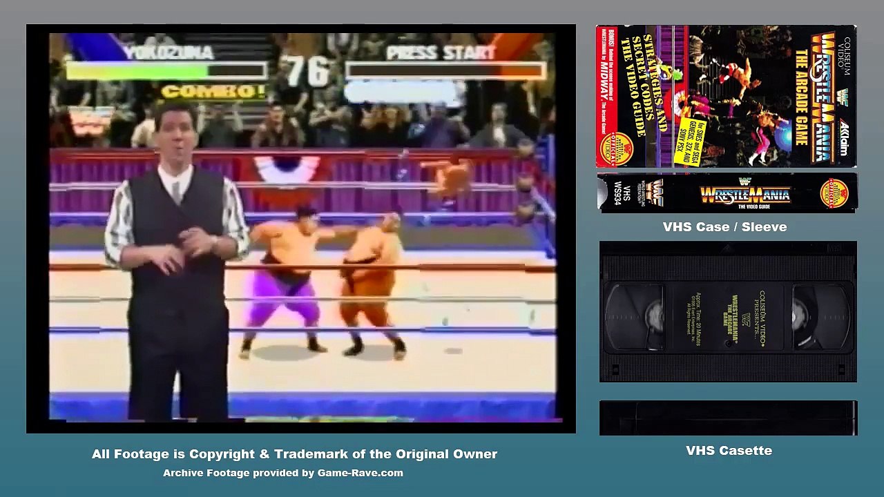 Game-Rave VHS Archive WWF Wrestlemania The Arcade Game