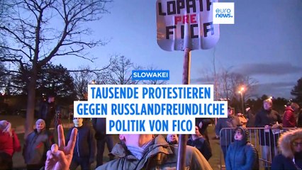 Tausende protestieren gegen russlandfreundliche Politik von Fico