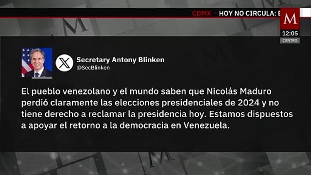 Estados Unidos desconoce a Nicolás Maduro como presidente de Venezuela; aumenta recompensa por él